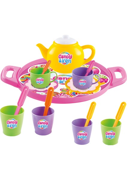 Candy Tepsili Çay Set