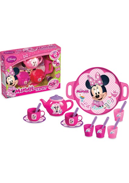 Minnie Mouse Tepsili Çay Seti