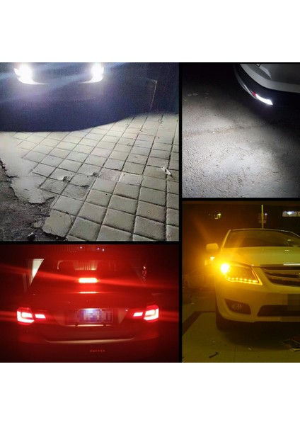 1 Adet 12V 5W 3D Len P21W P21 1156 1157 LED Araba Dönüş Sinyali - Kırmızı (Yurt Dışından)