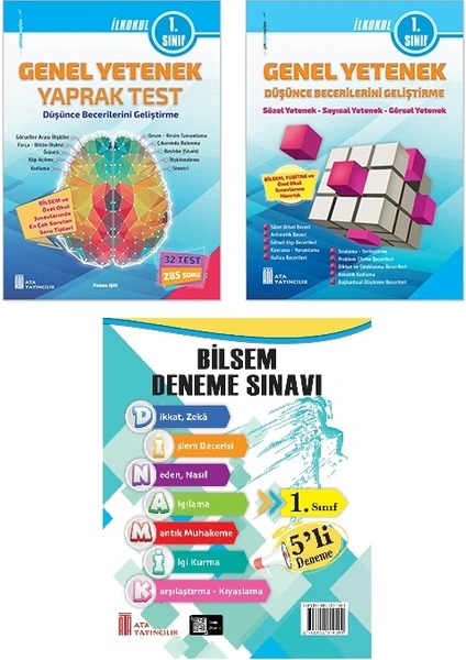 Ata Yayıncılık  1. Sınıf Bilsem Sınavlarına Hazırlık Kitabı+5 Li Deneme Sınavı