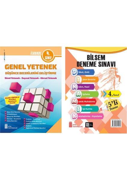 Ata Yayıncılık  4. Sınıf Bilsem Sınavlarına Hazırlık +5 Li Deneme Sınavı