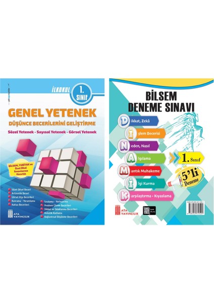 Ata Yayıncılık  1. Sınıf Bilsem Sınavlarına Hazırlık +5 Li Deneme Sınavı