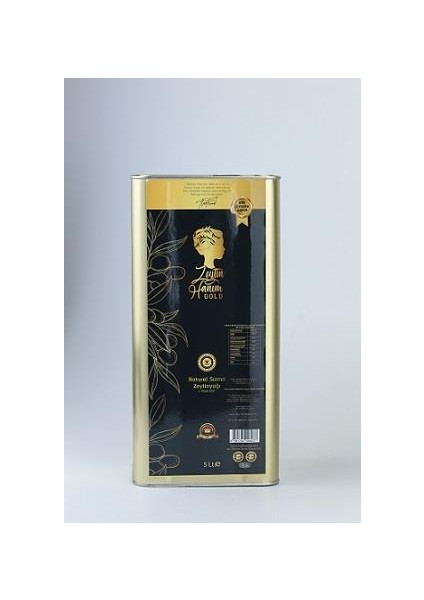 Zeytin Hanım Gold Soğuk Sıkım / Düz Sıyırma Bahçe Serisi / Natürel Sızma Zeytinyağı 5lt