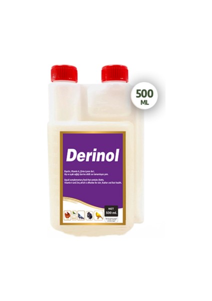 Derinol Kanatlılar Için Deri ve Tüy Vitamini 500ML