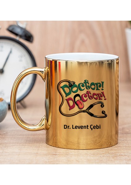 Kişiye Özel Doktor Doktor Gold Kupa Bardak
