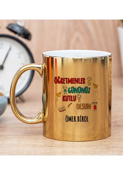 Kişiye Özel Öğretmenler Günü Gold Kupa Bardak
