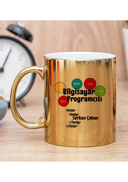 Kişiye Özel Bilgisayar Programcısı Gold Kupa Bardak
