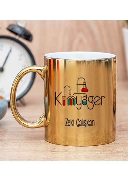 Kişiye Özel Kimyager Gold Kupa Bardak