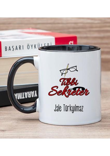 Kişiye Özel Tıbbi Sekreter Siyah Kupa Bardak