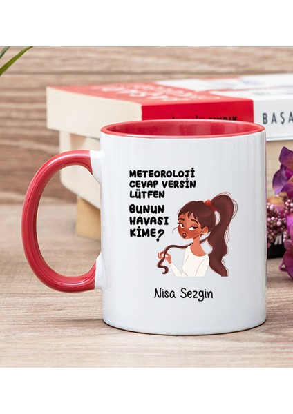 Kişiye Özel Bunun Havası Kime Kırmızı Kupa Bardak