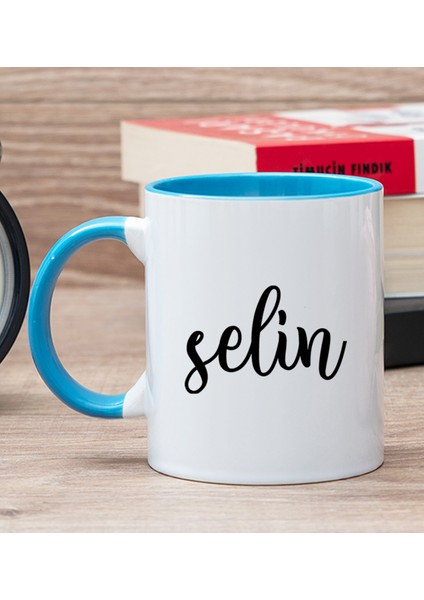 Kişiye Özel Kişiye Özel İsim Yazılı Mavi Kupa Bardak