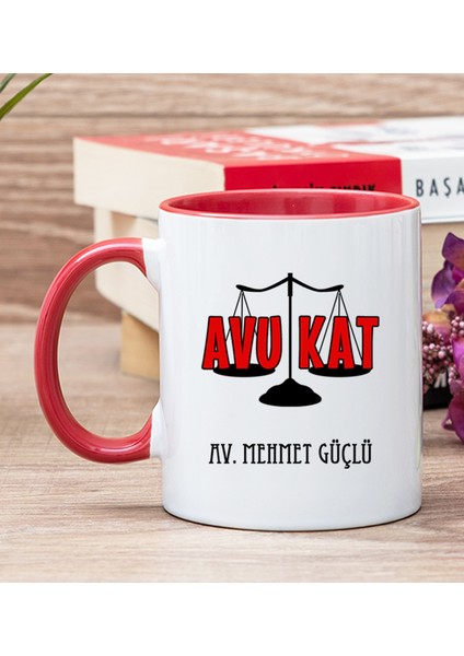 Kişiye Özel Avukat Kırmızı Kupa Bardak