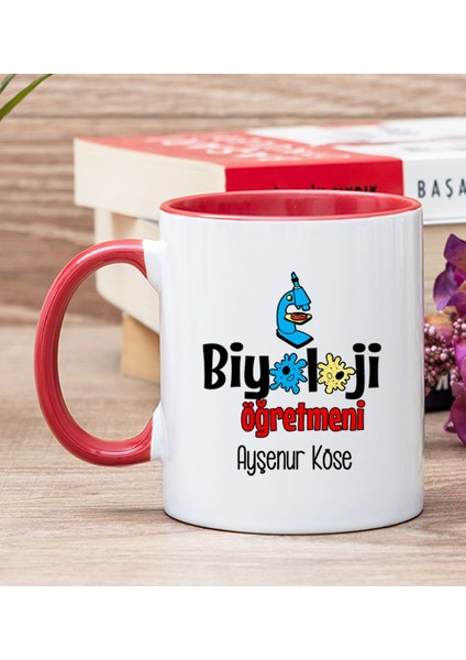 Kişiye Özel Biyoloji Öğretmeni Kırmızı Kupa Bardak