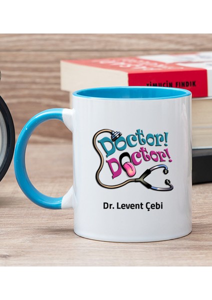 Kişiye Özel Doktor Doktor Mavi Kupa Bardak