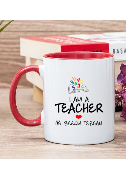 Kişiye Özel Öğretmen Kırmızı Kupa Bardak