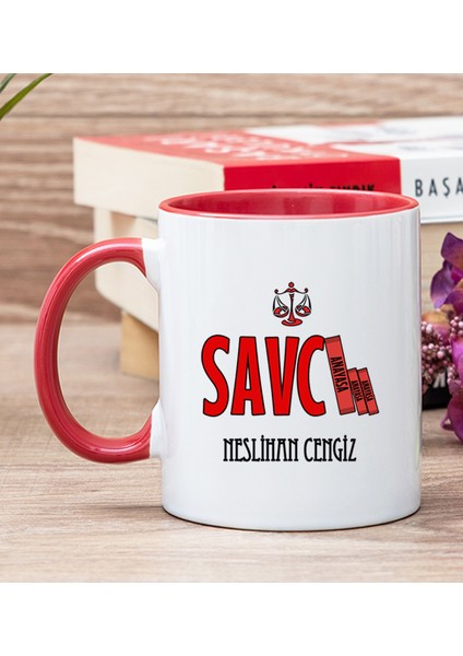 Kişiye Özel Savcı Kırmızı Kupa Bardak