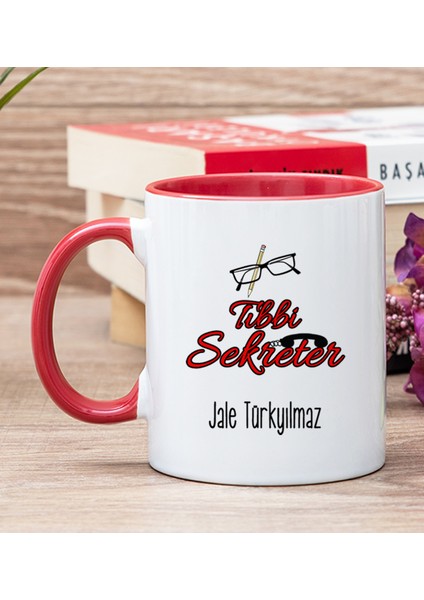Kişiye Özel Tıbbi Sekreter Kırmızı Kupa Bardak