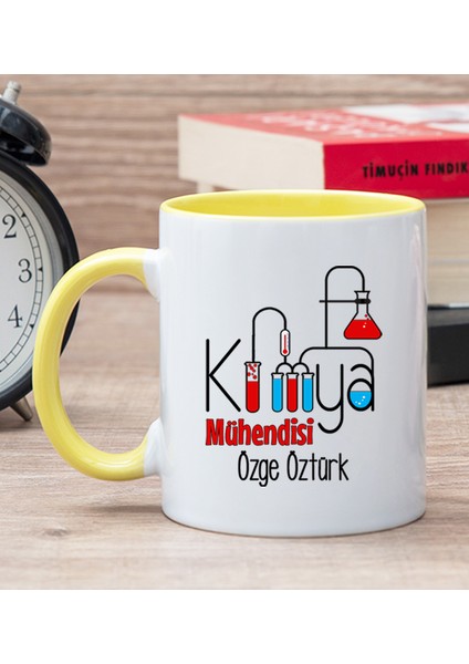 Kişiye Özel Kimya Mühendisi Sarı Kupa Bardak