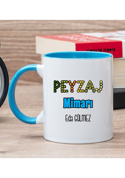 Kişiye Özel Peyzaj Mimarı Mavi Kupa Bardak