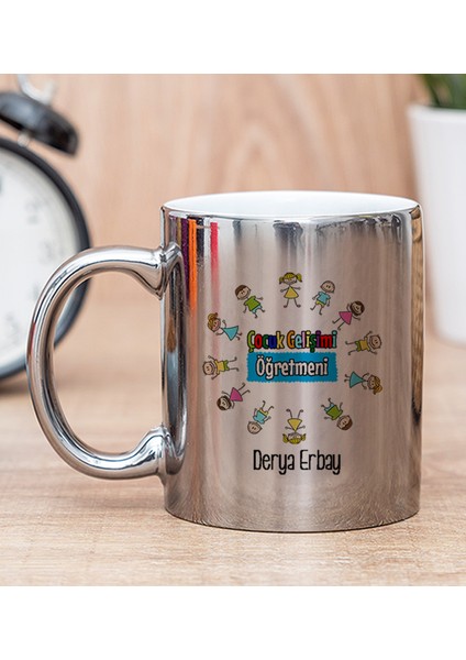 Kişiye Özel Çocuk Gelişimi Öğretmeni Silver Kupa Bardak