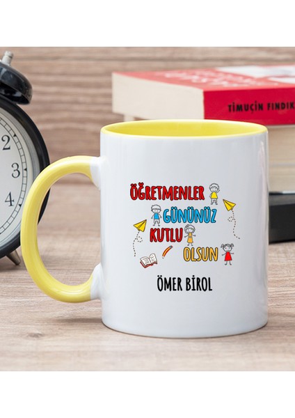 Kişiye Özel Öğretmenler Günü Sarı Kupa Bardak