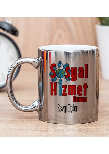 Kişiye Özel Sosyal Hizmet Uzmanı Silver Kupa Bardak