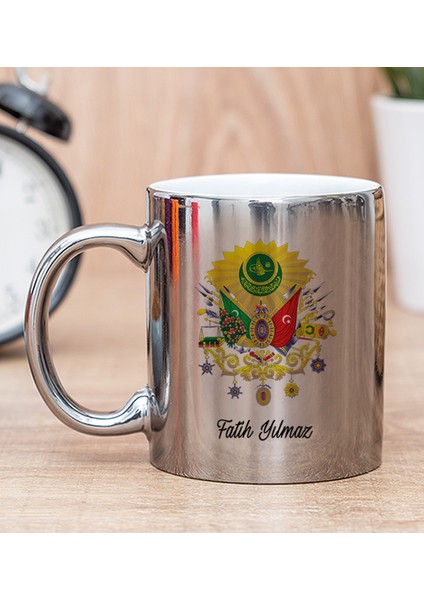 Kişiye Özel Osmanlı Armalı Silver Kupa Bardak