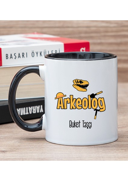 Kişiye Özel Arkeolog Siyah Kupa Bardak