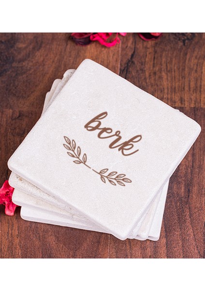 Kişiye Özel Erkeklere Hediye Taş Bardak Altlığı