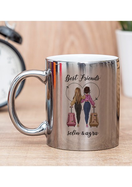 Kişiye Özel Best Friends Silver Kupa Bardak