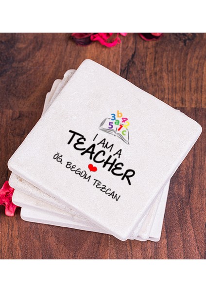 Kişiye Özel Öğretmen Taş Bardak Altlığı