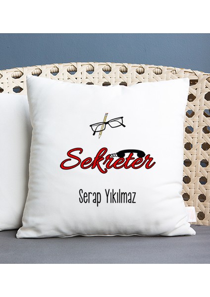 Kişiye Özel Sekreter Kare Yastık