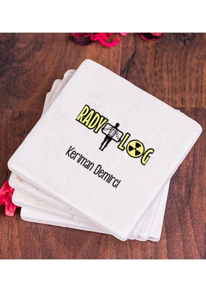 Kişiye Özel Radyolog Taş Bardak Altlığı