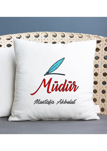 Kişiye Özel Müdür Kare Yastık