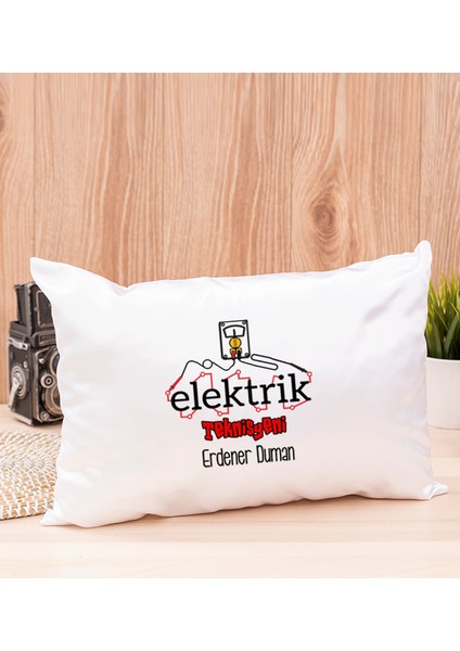 Kişiye Özel Elektrik Teknisyeni Dikdörtgen Yastık