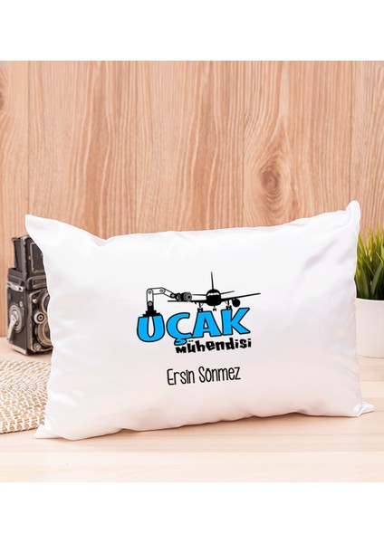 Kişiye Özel Uçak Mühendisi Dikdörtgen Yastık