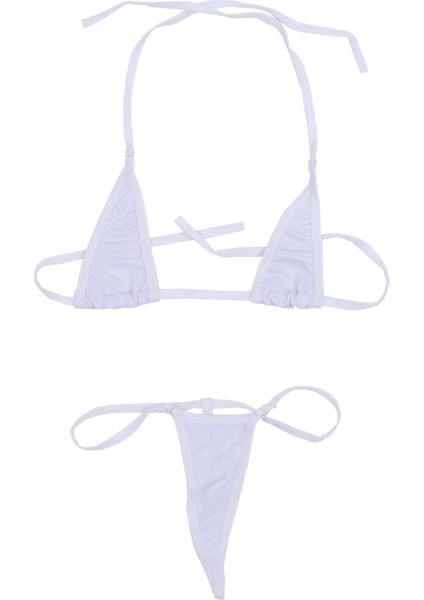 Wo Mikro Tanga Mayo Bikini Takımı Miniüst Mayo Sevimli Pembe fiyatları