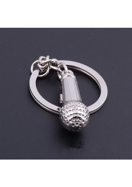 Yaratıcı Müzik Mikrofon Sarkık Anahtarlık Anahtarlık Anahtar Zincirleri Yüzük modelleri