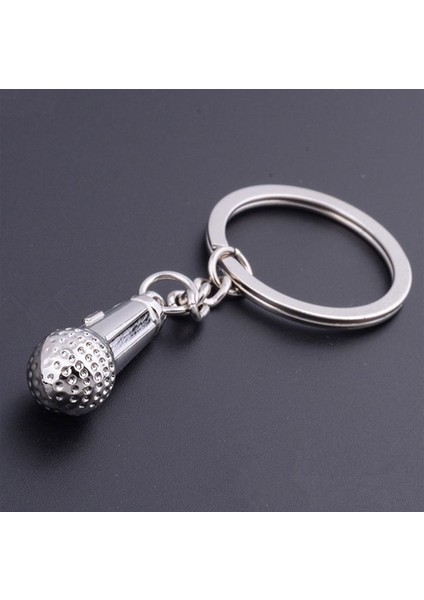 Yaratıcı Müzik Mikrofon Sarkık Anahtarlık Anahtarlık Anahtar Zincirleri Yüzük indirimleri