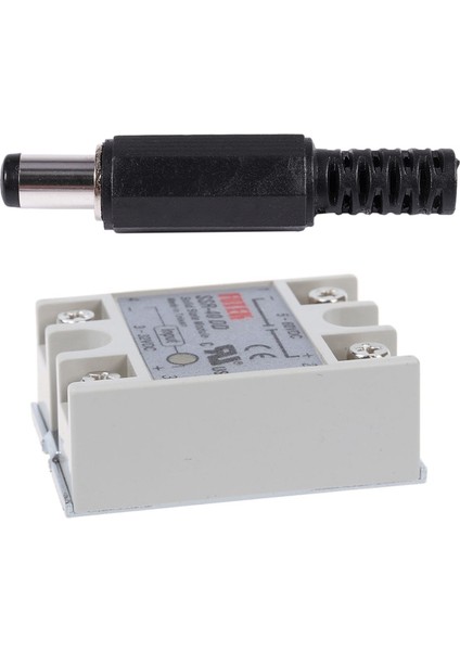 16 Adet Aksesuar: 1 Adet Tek Fazlı Solid State Röle Dc-Dc SSR-40DD 40A DC3-32V DC5-60V ve 15 Adet Erkek Lehim Dcdizüstü Bilgisayar Adaptörü Jack (Yurt Dışından)