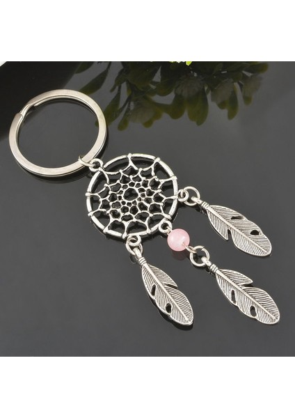Eski Donukdreamcatcher&feather&pembe Boncuk Charm Anahtarlık fiyatları