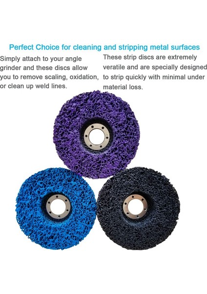 3 Adet 115MM Siyah/mavi/rpleaçılı Taşlama Makineleri Için Tekerlek Şerit Diskleri Ahşap Metal Fibergl Çalışması Için Boya, Kaplama, Pas ve Oksidasyonu Temizleyin ve Çıkarın modelleri
