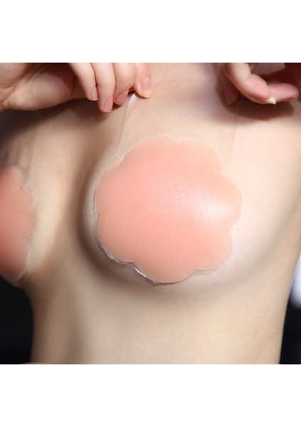 Sh Up Sütyen 1 Çift Serin Yeniden Kullanılabilir Kendinden Yapışkanlı E Kaldırmaparti Elbise Için Kapak Sutyen Pedi Görünmez Göğüs Yaprakları 6.5cm(Yurt Dışından)