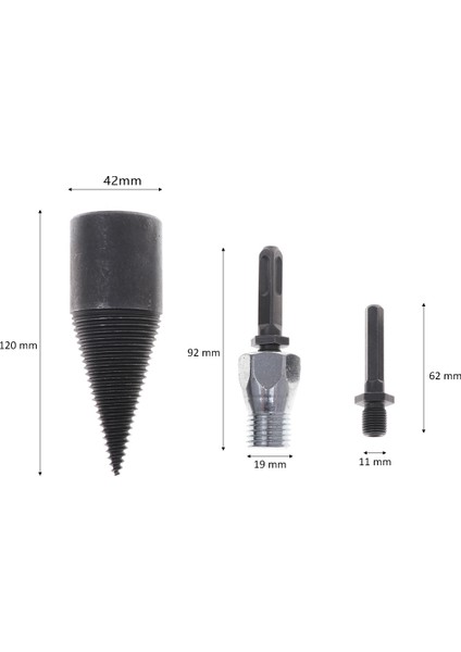 42MM Yakacak Odun Matkap Ucu Doğrama Ahşap Yarma Yarma Koni Kütük Bölücüler Ahşap Kırma Makinesi Odun Kırıcı Yakacak Odun Doğrayıcı fiyatları