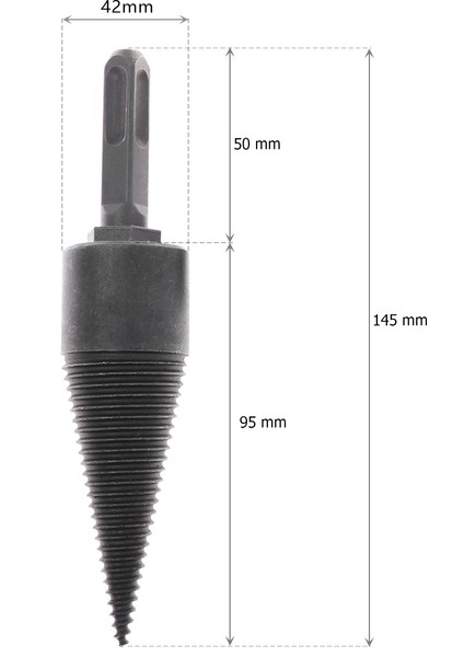 42MM Yakacak Odun Matkap Ucu Doğrama Ahşap Yarma Yarma Koni Kütük Bölücüler Ahşap Kırma Makinesi Odun Kırıcı Yakacak Odun Doğrayıcı modelleri