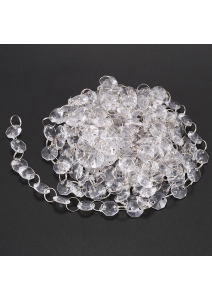 5 Metre Avize Kristal Netliğinde Sekizgen Güneş Yakalayıcı 14MM Krom Konnektörlü - Mükemmel Kalite Gl Garlands, Düğün Süslemeleri (Kristal (Yüzükler)) fiyatları