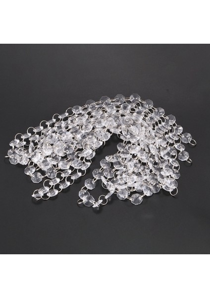 5 Metre Avize Kristal Netliğinde Sekizgen Güneş Yakalayıcı 14MM Krom Konnektörlü - Mükemmel Kalite Gl Garlands, Düğün Süslemeleri (Kristal (Yüzükler)) fırsatları