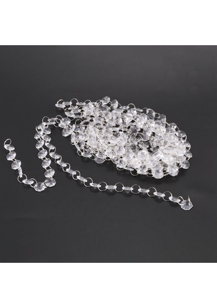 5 Metre Avize Kristal Netliğinde Sekizgen Güneş Yakalayıcı 14MM Krom Konnektörlü - Mükemmel Kalite Gl Garlands, Düğün Süslemeleri (Kristal (Yüzükler)) indirimleri