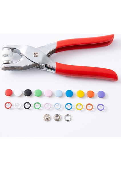 Renkli Metal Bağlantı Elemanı Pres Saplamaları Reçineler, Giysiler Için Alet Pensesi ile Iğne Oyası Dikiş Presi Makine Aletleri(Yurt Dışından) indirimleri