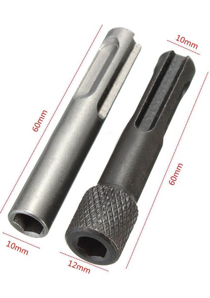 Flyeer 2 Adet 1/4in Hex Shank Matkap Ucu Chuck Adaptörü Sds Dönüştürücü Adaptör Somun Darbeli Sürücü Sondaj Araçları Için Set